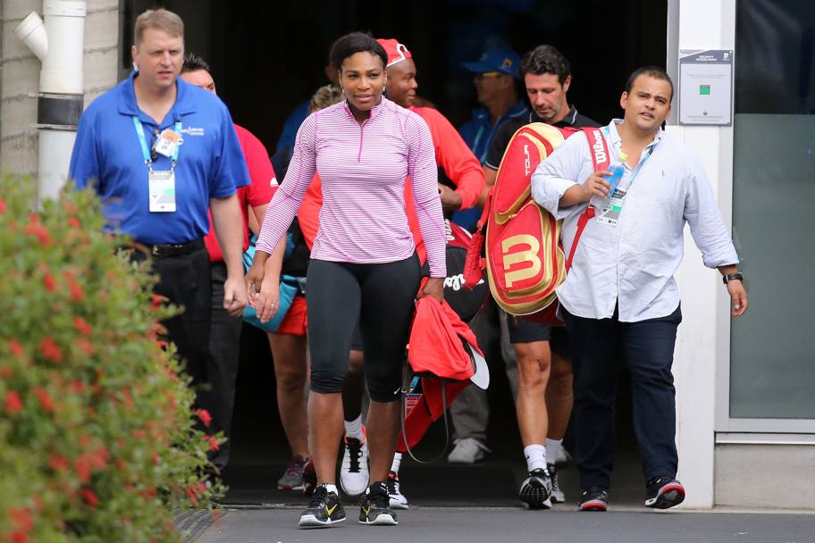 Serena e il suo staff. (Getty Images)